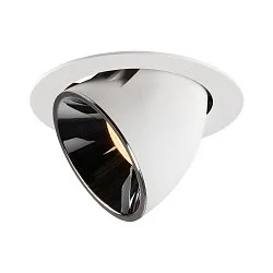 LED Ceiling recessed luminaire NUMINOS® GIMBLE XL, 3000K, 20°, white/chrome