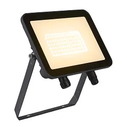 LED Væg- / Loftlampe FLOODI L, 48W, 3000K, 100°, antracit/gennemsigtig
