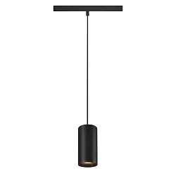 pendant luminaire NUMINOS® S TRACK 48V DALI controllable IP20, black dimmable