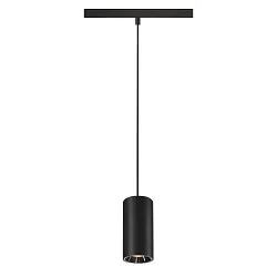Pendel NUMINOS® S TRACK 48V DALI styrbar IP20, chrom, sort dæmpbar