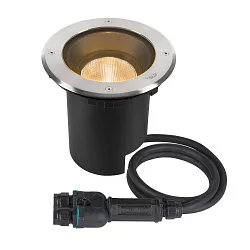 floor recessed luminaire DASAR® L round, swivelling, DALI controllable, passable IP65 / IP67, stainless steel dimmable