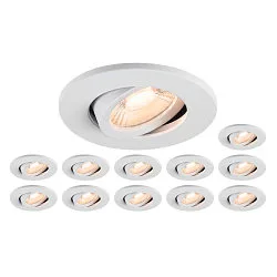 Indbygnings loftlampe UNIVERSAL DOWNLIGHT MOVE PHASE svingbar, sæt med 2 IP20, hvid dæmpbar