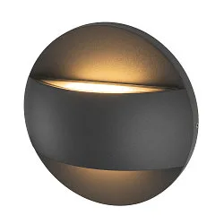 Udendørs wall luminaire LID II UP/DOWN rund, stiv, CCT Switch IP65, antracit, mat dæmpbar