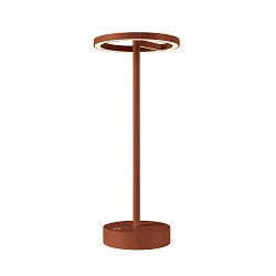 Batteri bordlampe VINOLINA ONE med touch-dæmper, ringform, med opladestation IP54, rust dæmpbar