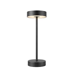 battery table lamp VINOLINA 2-CCT 2-fold, cylindrical, CCT Switch, with touch dimmer, with charging station IP54, black dimmable
