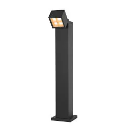 outdoor floor lamp S-CUBE 75 square, CCT Switch, tiltable IP65, anthracite dimmable