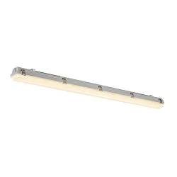 Fugttæt armatur WATERPROOF V 1200 DALI DALI styrbar, slagfast IP66, grå dæmpbar