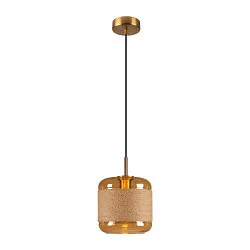 pendant luminaire PANTILO ROPE 20 E27 IP20, gold dimmable