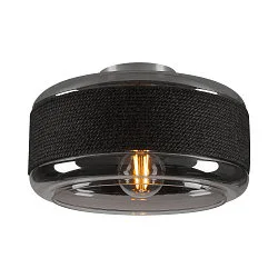 Væg- og Loftlampe PANTILO ROPE 27 cylindrisk E27 IP20, sølv dæmpbar