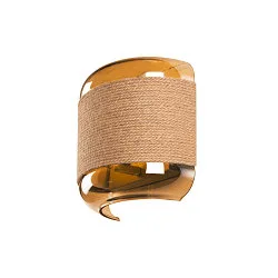 Væglampe PANTILO ROPE G9 IP20, guld dæmpbar