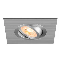 Indbygnings loftlampe NEW TRIA® 75 XL firkantet GU10 IP20, aluminium
