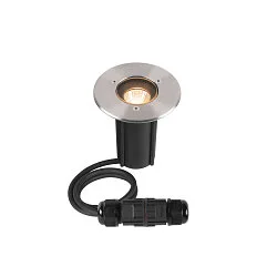 floor recessed luminaire DASAR® S round, swivelling, passable, switchable IP67, stainless steel 
