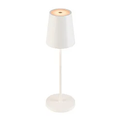 Batteri bordlampe VINOLINA TWO 3-CCT 3-fold, CCT Switch, med touch-dæmper, konisk, med opladestation IP65, hvid dæmpbar