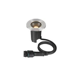 floor recessed luminaire DASAR® M round, swivelling, DALI controllable, passable IP67, stainless steel dimmable