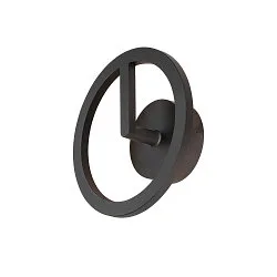 Udendørs wall luminaire Q-RING PHASE uden sensor, dæmpbar IP65, sort dæmpbar