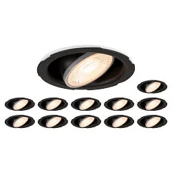 Downlight UNIVERSAL DOWNLIGHT IP20 PHASE 38° svingbar, CCT Switch, sæt med 2, kablet gennem, uden kantbånd IP20