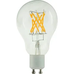 Glødepære A60 CROSSED FILAMENT - PHASE A60 klar GU10 5W 400lm 2200K 330° CRI 90-100 dæmpbar