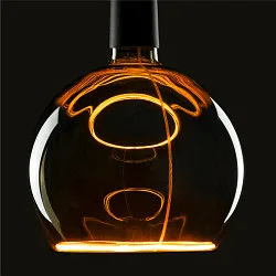 LED lyskilde FLOATING GLOBE 200 - SMOKEY BLACK- PHASE G200 mat E27 6W 300lm 1900K 330° dæmpbar