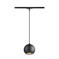 1-faset pendul LIGHT EYE® 150 GU10 IP20, sort dæmpbar