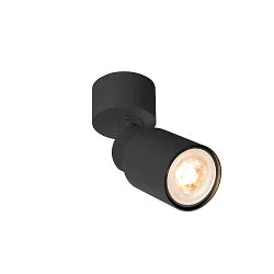 Væg- og Loftlampe PURI 2.0 - TUBE GU10 IP20, sort dæmpbar