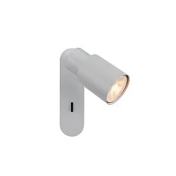 Væg- og Loftlampe PURI 2.0 - TUBE firkantet, med afbryder GU10 IP20, grå dæmpbar