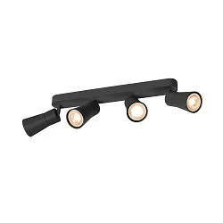 wall and ceiling luminaire PURI 2.0 - CONE 4 flames, long GU10 IP20, black dimmable