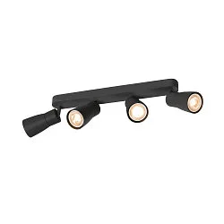 wall and ceiling luminaire PURI 2.0 - DOME 4 flames, long GU10 IP20, black dimmable