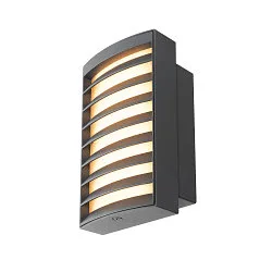 Udendørs wall luminaire RASTERLYS WL firkantet, med diffuser, havluftbestandig, buet IP65, antracit dæmpbar