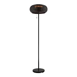 Solar gulvlampe ADEGAN IP65, sort dæmpbar
