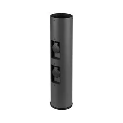 Lampesokkel M-POL 60 - POLE 53.4CM 2-fold, 4-polet, med stikkontakt, antracit