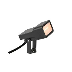 Jordspydslampe SYNA WIDE firkantet, vipbar IP65, sort 