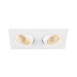 Indbygnings loftlampe NEW TRIA® 155 PHASE 2-flammer, stiv, firkantet IP20, hvid dæmpbar