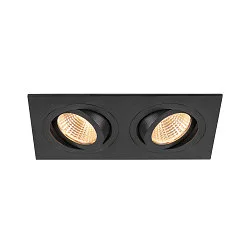 Indbygnings loftlampe NEW TRIA® 155 PHASE 2-flammer, stiv, firkantet IP20, sort dæmpbar