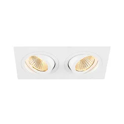 Indbygnings loftlampe NEW TRIA® 155 PHASE 2-flammer, stiv, firkantet IP20, hvid dæmpbar