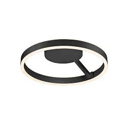 wall and ceiling luminaire ONE PHASE Ø 40CM up / down, CCT Switch, ring shape IP20, black matt dimmable