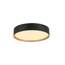 Væg- og Loftlampe DECONA PHASE rund, CCT Switch IP44, guld, sort dæmpbar