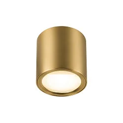 Loftlampe OCULUS PHASE DTW rund, Dim-To-Warm, justerbar, med linseoptik IP20, messing børstet dæmpbar