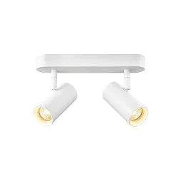Væg- og Loftlampe NOBLO® DOUBLE PHASE DTW 2-flammer, rund, Dim-To-Warm IP20, hvid dæmpbar
