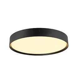 Loftlampe DECONA 42 CL rund, egnet til VDU-arbejdsstationer IP44, sort, lakeret dæmpbar