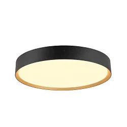 Loftlampe DECONA 42 CL rund, egnet til VDU-arbejdsstationer IP44, guld, sort, lakeret dæmpbar