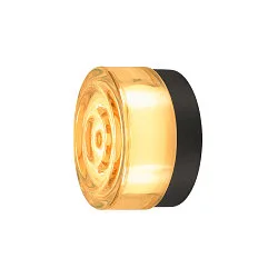 Væg- og Loftlampe CYFT WAVE IP65, rav, sort, lakeret dæmpbar