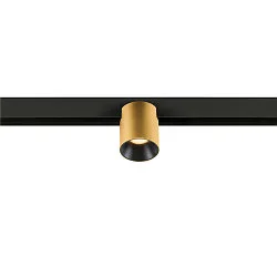 Skinne spot FIXT-IT! rund, overflademonteret version, egnet til VDU-arbejdsstationer IP20, guld, sort, lakeret dæmpbar