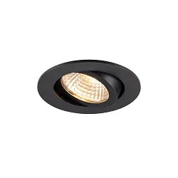 Indbygnings loftlampe NEW TRIA® 68 AIRTIGHT egnet til VDU-arbejdsstationer IP23, sort, lakeret dæmpbar