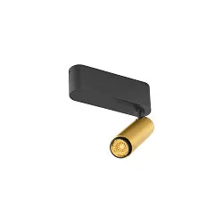 Loftlampe GRIP!S SINGLE egnet til VDU-arbejdsstationer IP20, guld, sort, lakeret dæmpbar