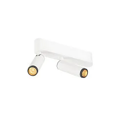 Loftlampe GRIP!S DOUBLE egnet til VDU-arbejdsstationer IP20, sort, hvid, lakeret dæmpbar