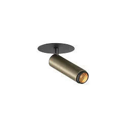 Indbygnings loftlampe GRIP!S cylindrisk, egnet til VDU-arbejdsstationer IP20, bronze, sort, lakeret dæmpbar