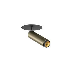 Indbygnings loftlampe GRIP!S cylindrisk, egnet til VDU-arbejdsstationer IP20, bronze, sort, lakeret dæmpbar