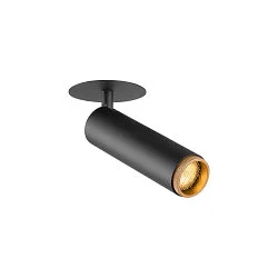 Indbygnings loftlampe GRIP!M cylindrisk IP20, guld, sort, lakeret dæmpbar