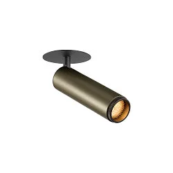 Indbygnings loftlampe GRIP!M cylindrisk IP20, bronze, sort, lakeret dæmpbar