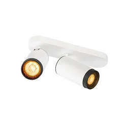 Loftlampe GRIP! L SPOT CL DOUBLE cylindrisk GU10 IP20, sort, hvid, lakeret dæmpbar